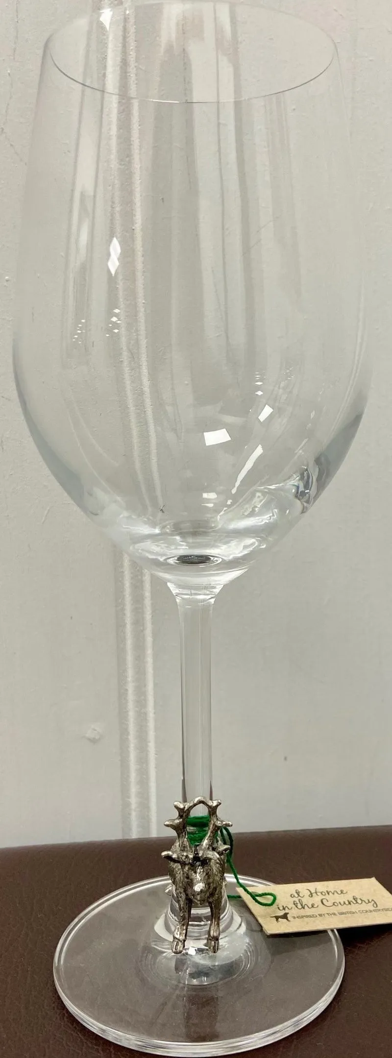 At Home in the Country Stag Wine Glass